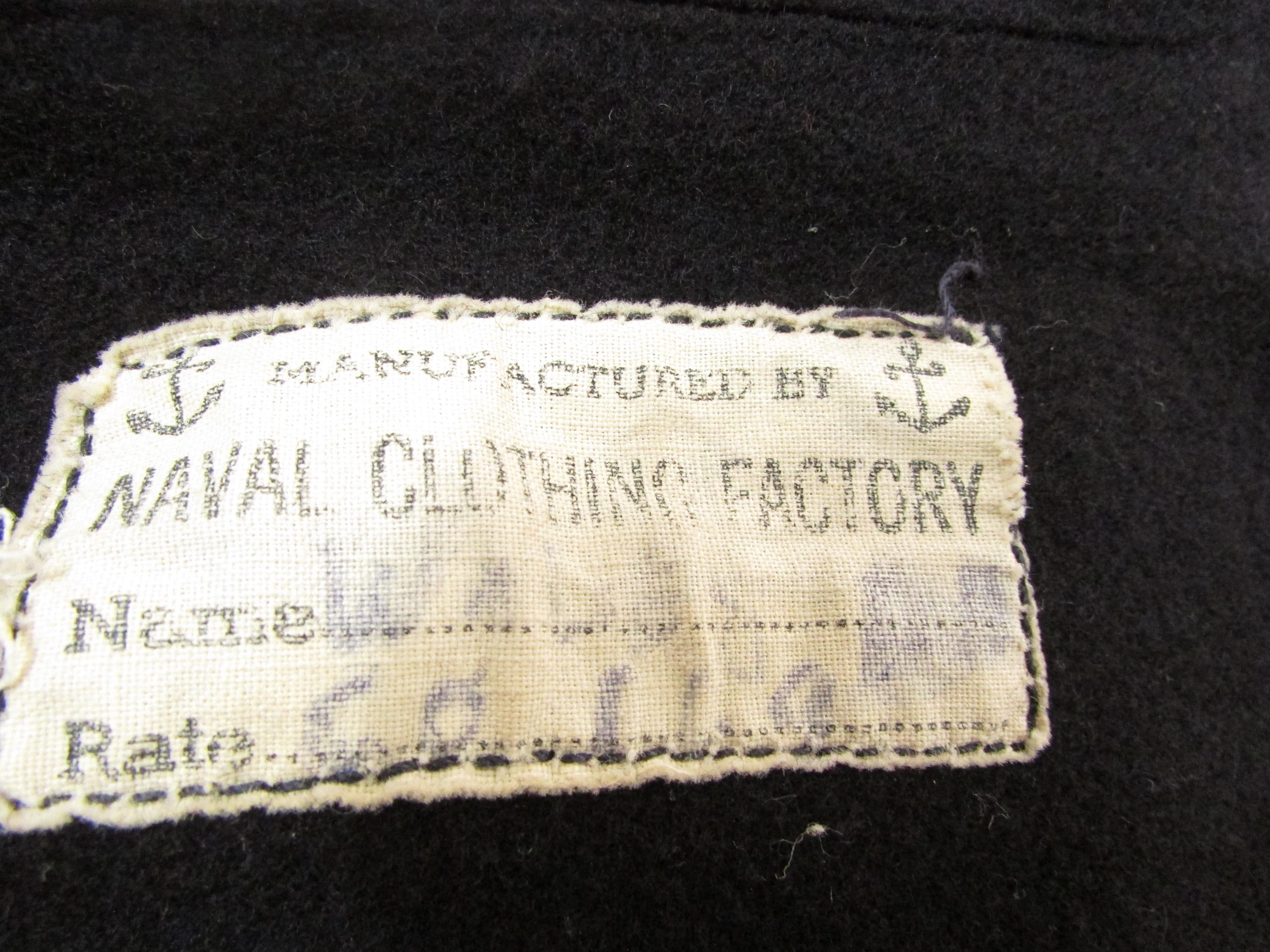 Vintage WWII U.S. Navy Wool Sailor Jumper, Gunner's Mate, Size 34