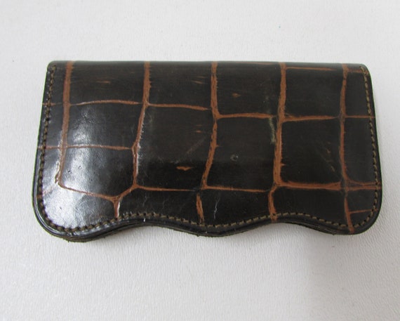 Vintage Alligator Leather Wallet Coin Purse Antiq… - image 2