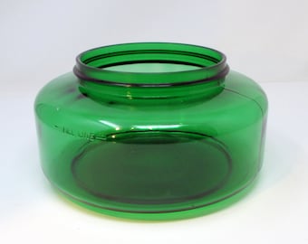 Gorgeous Emerald Green Glass Bowl Perfect for Low Vase Originally Vintage Vaporizer Humidifier Forest Green