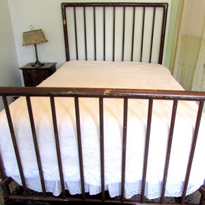Vintage Cotton Crocheted Bedspread /Throw Coverlet Linens 71 x 85 inches Crocheted Bed Coverlet Summer Spread White