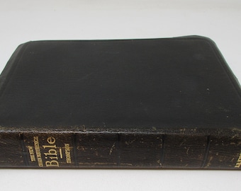 Vintage Leather Bible, King James Version 1934 Moroccan Leather The New Chain Reference Bible