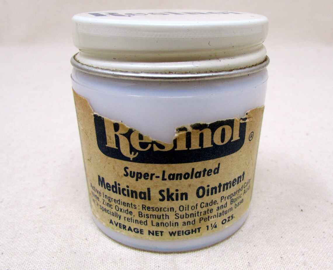 Vintage Drug Store Milk Glass Jar Resinol Medicine Bottle Etsy