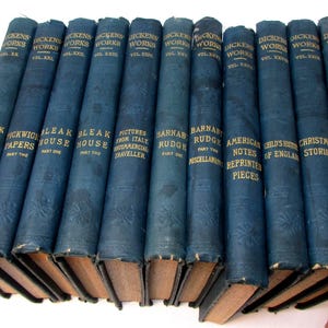 Vintage Charles Dickens Book Set, The Works Of Charles Dickens, 1900s, Book Set, 28 Volumes Antique Book Set Classics