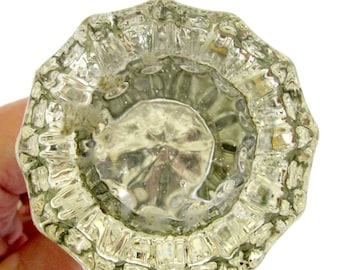 Pomo de puerta de cristal antiguo, pomos de puerta de cristal vintage de la década de 1930