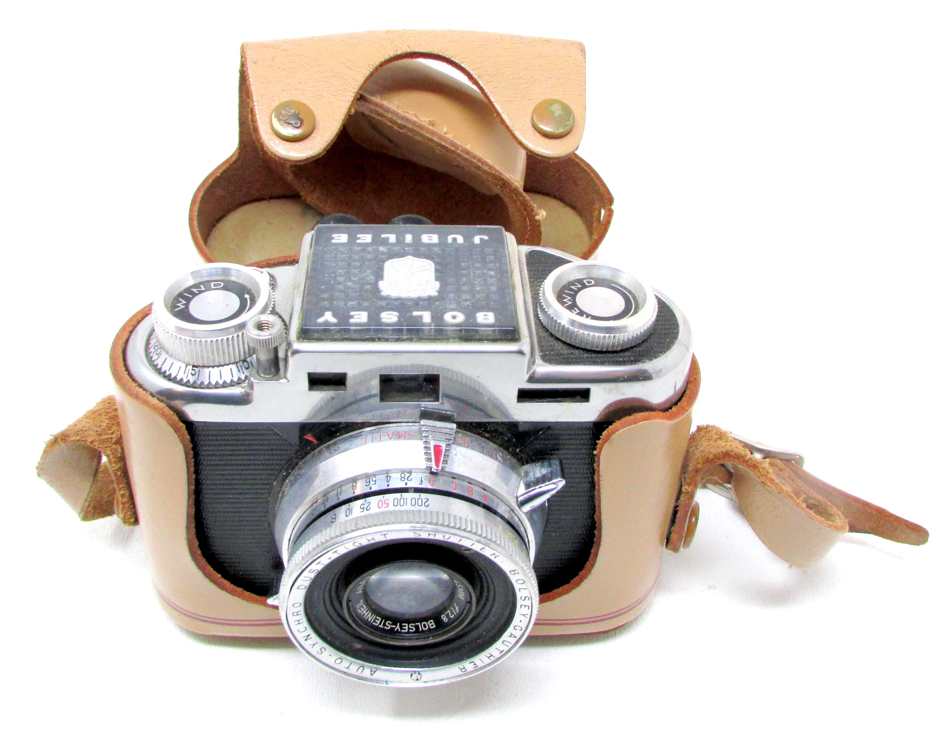 Vintage Bolsey Jubilee 35mm Camera With Case – 1950s Rangefinder