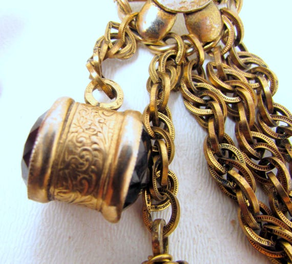 Vintage Adele Simpson Chatelaine Brooch 1950s Asy… - image 7