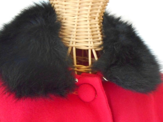 1960s Italian Wool Ladies Jacket with Fur Collar … - image 2