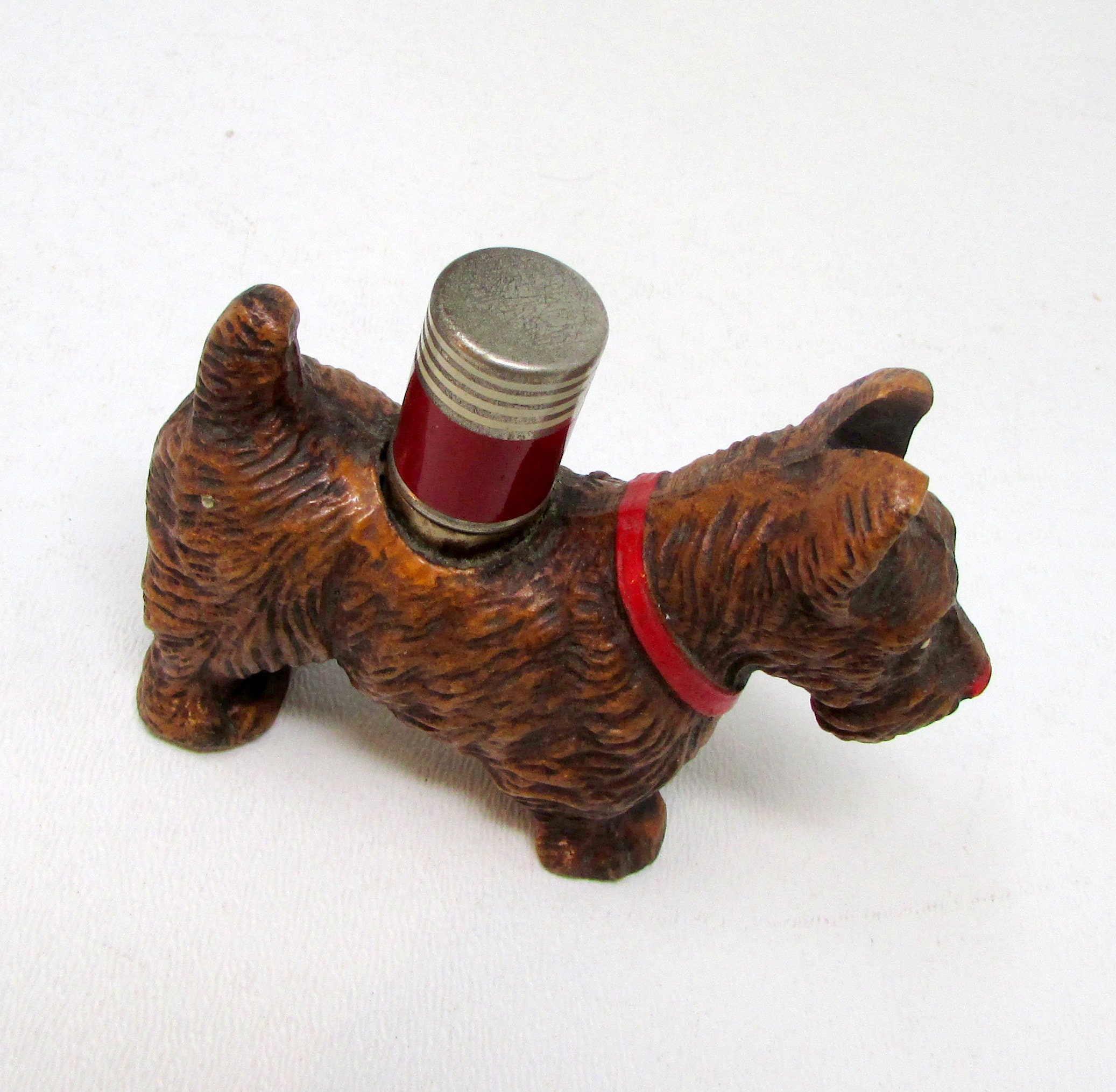 Vintage Scottie Dog Lighter, 1940s Strikealite Tobacciana Collectible Art  Deco