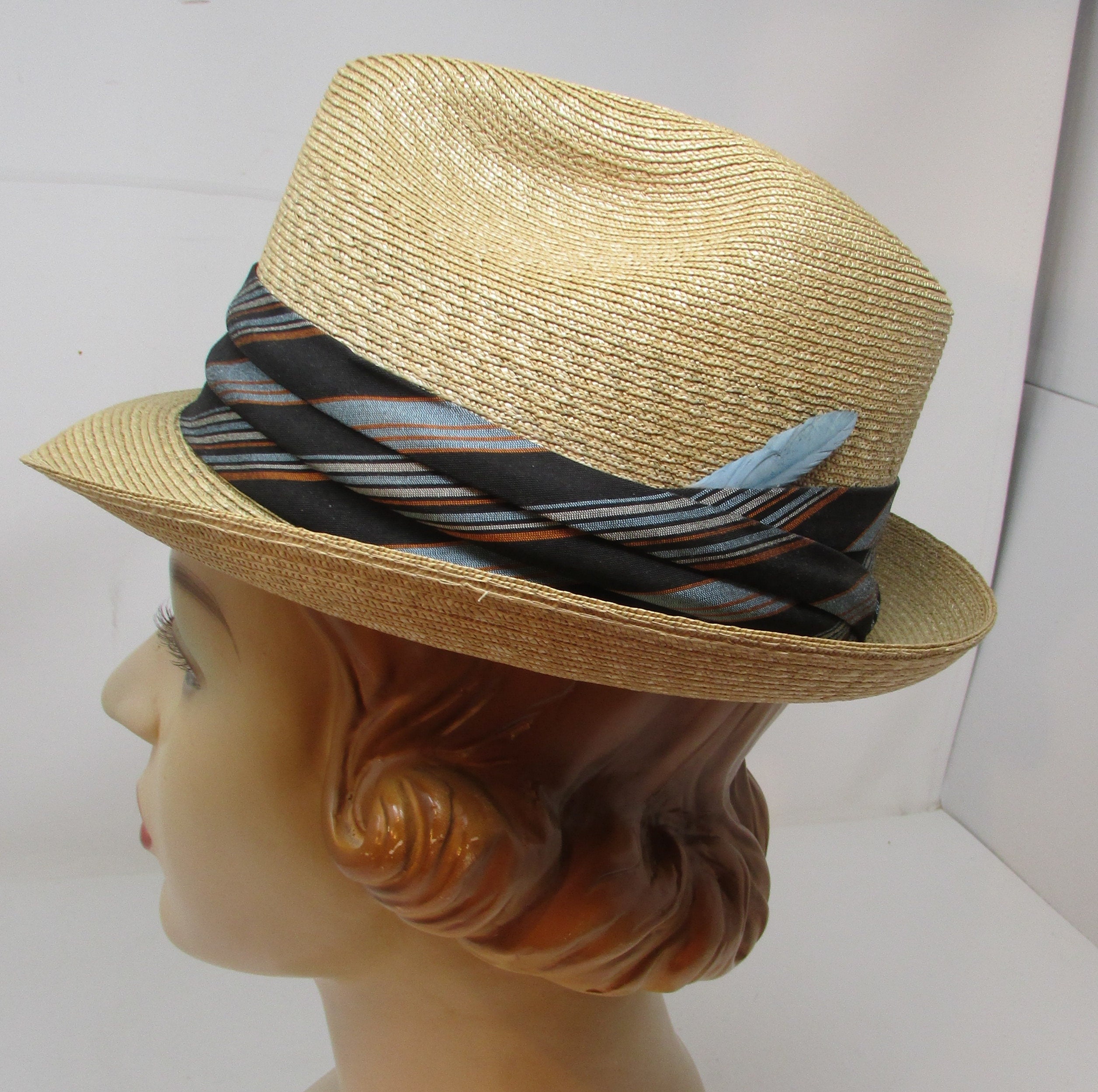 帽子 Vintage cavanagh straw hat Milan 7 1/2 Vintage cavanagh straw hat Milan 7 1/2 - メルカリ