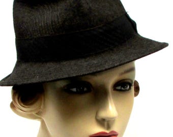 Vintage Italian Fedora Barsalino Cappelleria Colonna Roma Hat Brown Hat Size 4 1/2 or 7 US Mens Perfect size for ladies