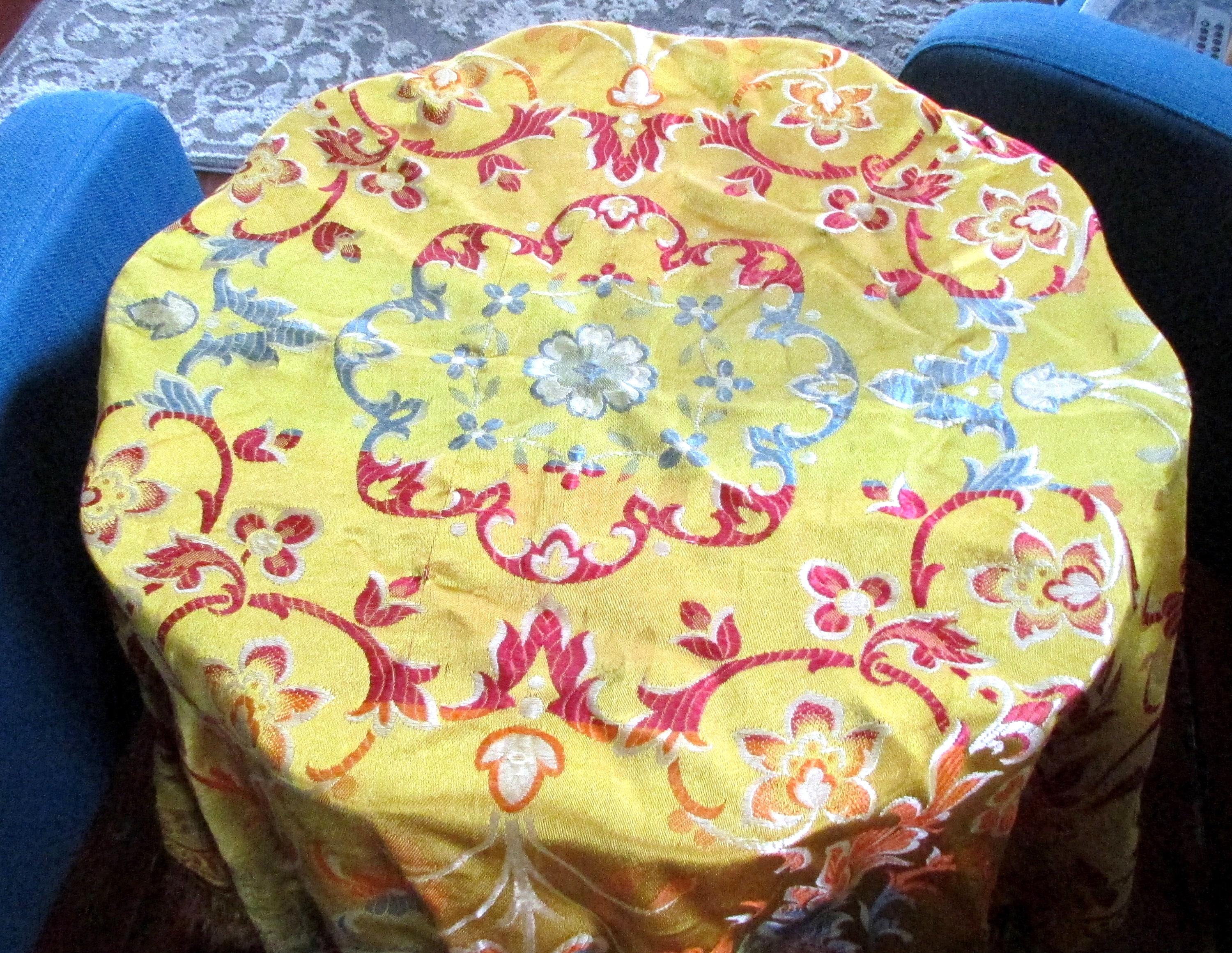 Mantel de piano antiguo con flecos de seda, cuadrado, de satén, naranja y  azul, hecho en Italia, estilo vintage italiano, cuadrado, dorado y azul. -  Etsy México, image size:3000x2322