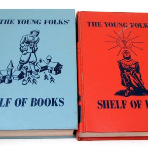 Vintage 1961 Junior Classics Book Set – Hero Tales & Stories That Never Grow Old – Collier Illustrated Children&#39;s Literature