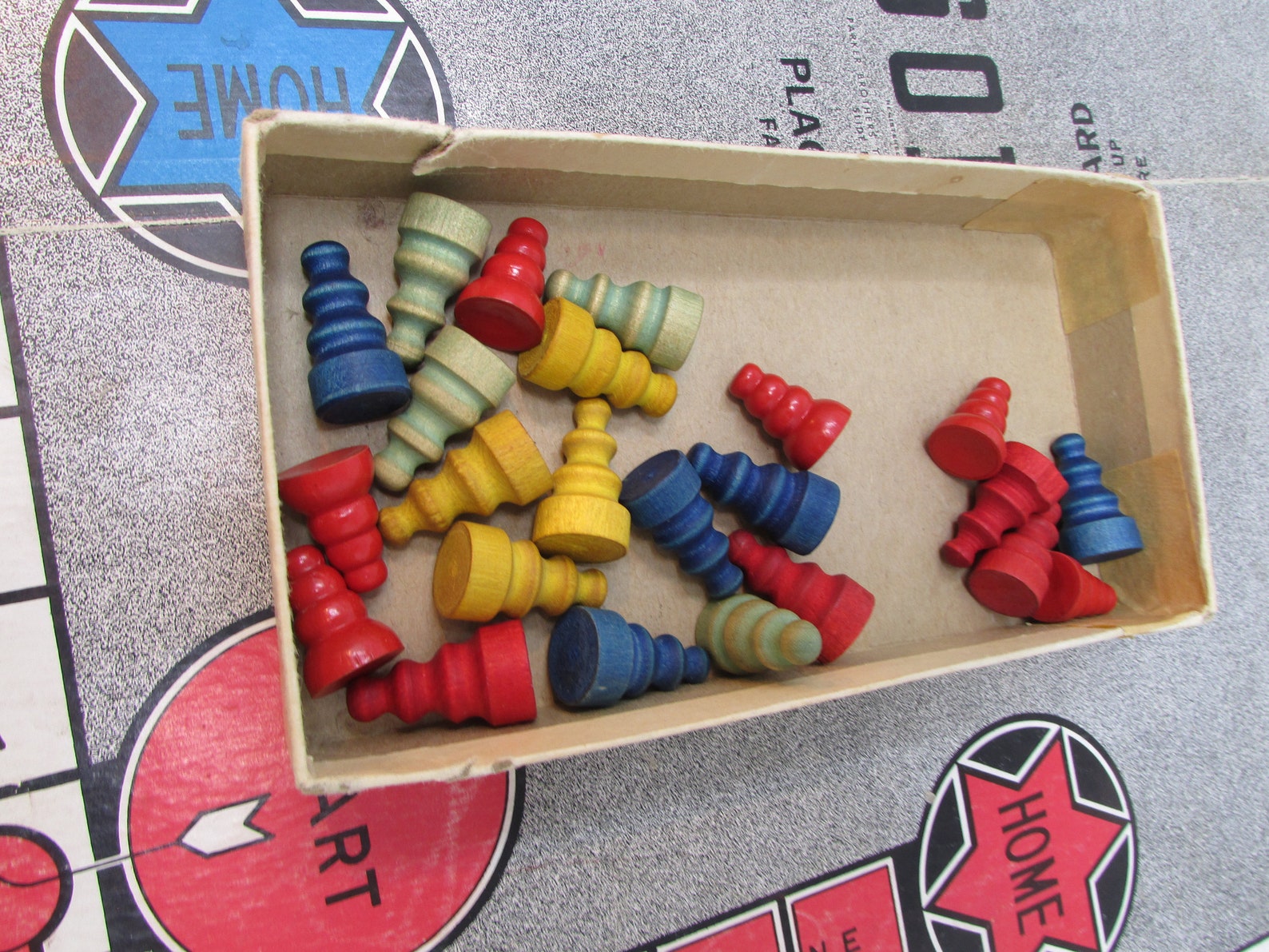 Vintage Board Game 1950s Sorry Game Board Pieces Etsy