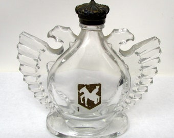 Vintage Orloff Parfum Russian Phoenix - Eagle Perfume Bottle 1930s  Perfume Bottle Empty Bottle Crown Cap Phoenix Bottle