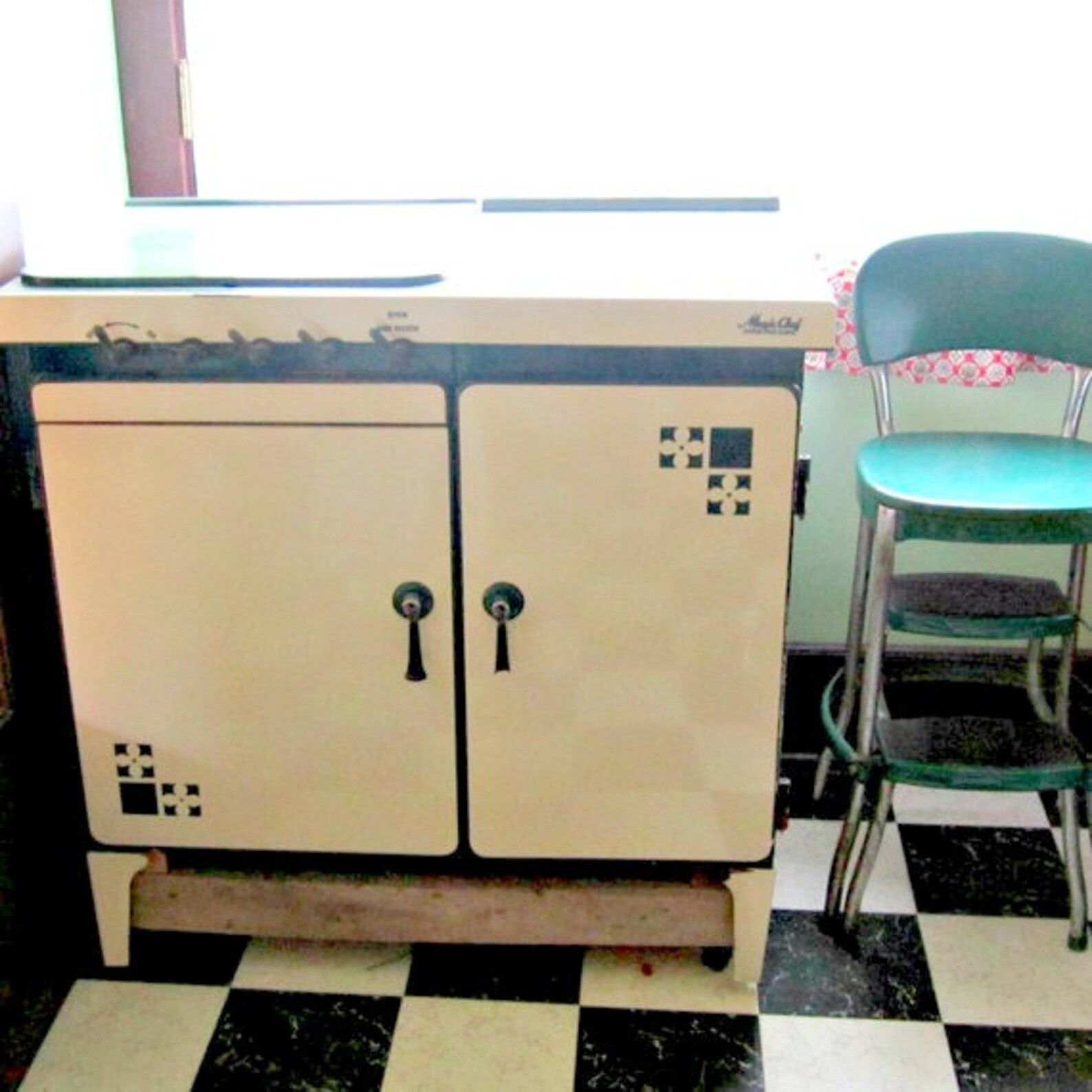 Antique Gas Stove Cream and Green 1930s Magic Chef American Etsy