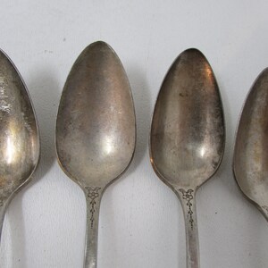 Vintage Community Plate Flatware 9 pcs Flatware Silverware Lot of Forks and Spoons Sweet Floral Pattern Art Deco image 5