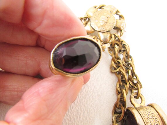 Vintage Adele Simpson Chatelaine Brooch 1950s Asy… - image 5