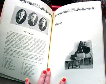 Vintage Year Book Art Deco 1925 Chinook High School Year Book Annual 1920s Fashion Graphics