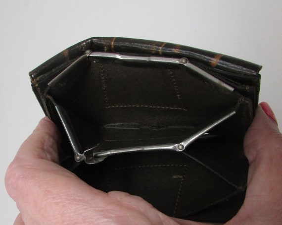 Vintage Alligator Leather Wallet Coin Purse Antiq… - image 7