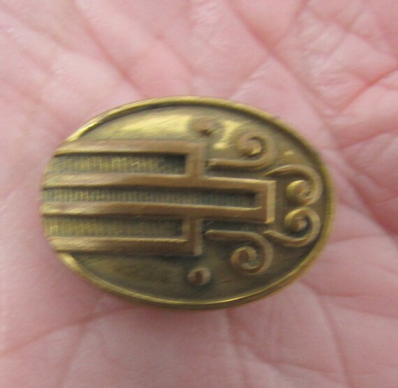 Clips Ancien En Plaqué Or 18k Art Déco - Marque TIE RACK LONDON - Occasion, Bijou Vintage
