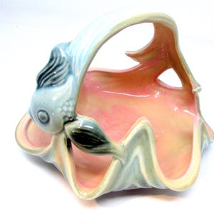 Vintage Hull Pottery Ebb Tide Fish Vase, 1950s MCM Decor