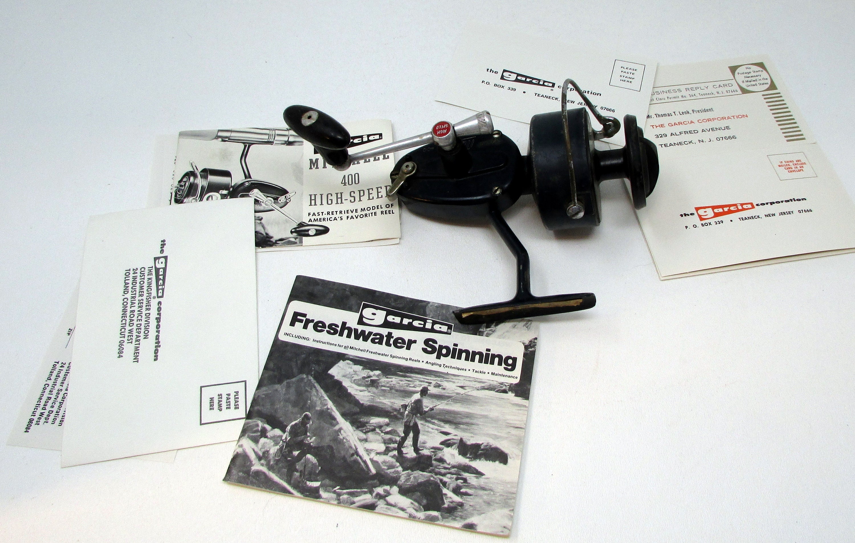 1960 GARCIA MITCHELL 308 Spinning Fishing Reel PRINT AD Vintage