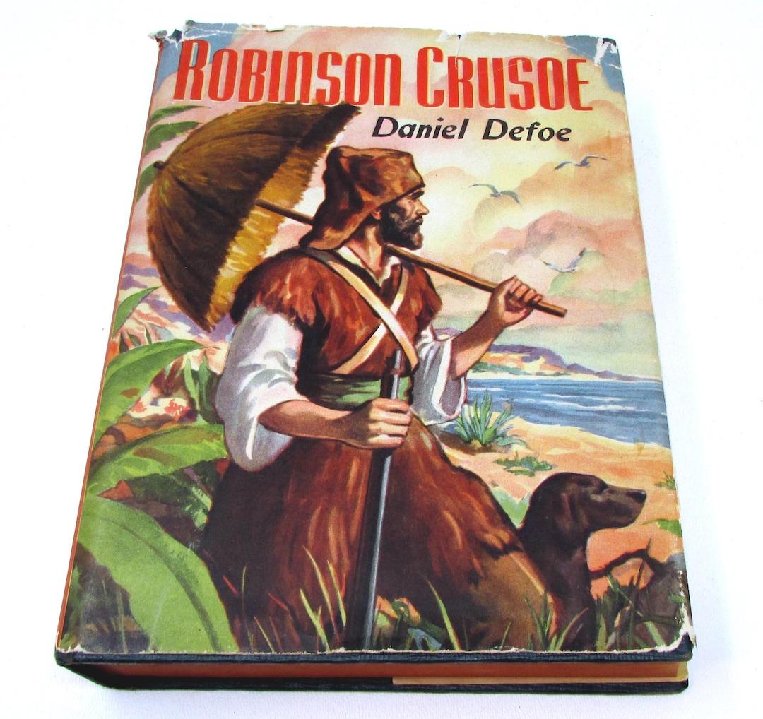 Vintage Robinson Crusoe Book: Daniel Defoe, 1940s Whitman Classic - Etsy