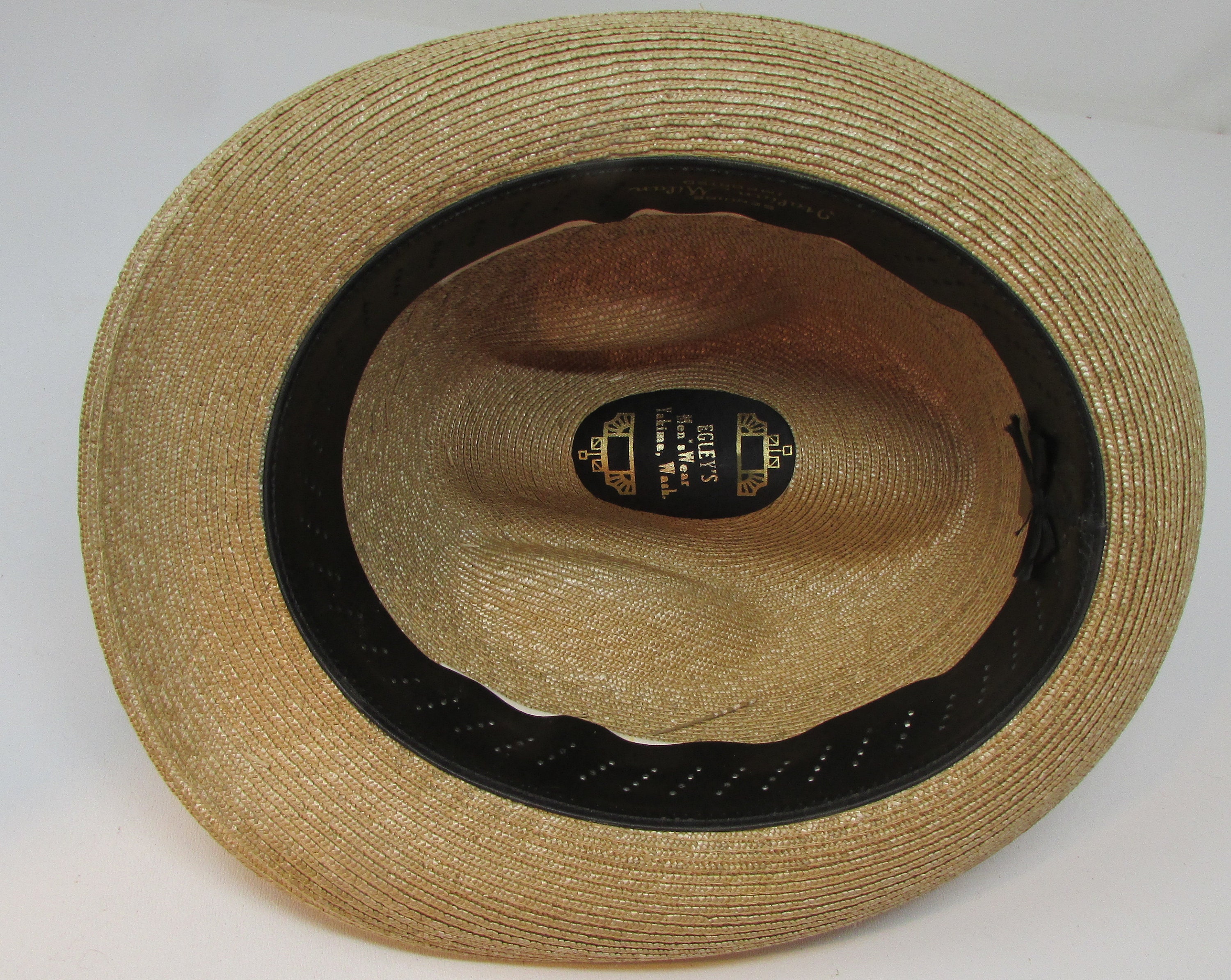 帽子 Vintage cavanagh straw hat Milan 7 1/2 Vintage Cavanagh Hats Of New York Straw Boater Hat Littler