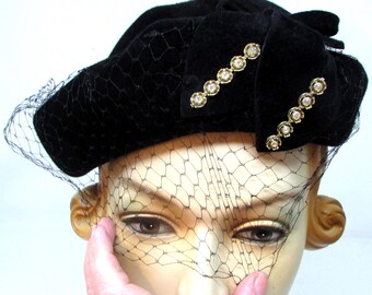 Vintage Italian Hat Selene Made in Italy Vincent De Koven  display picture 3