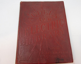 Vintage Audel's New Electric Library Questions and Answers Mathematics Calculations Volume XI with Illustrated Diagrams 1932 Poor condition