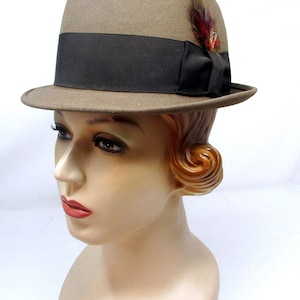 Vintage Stetson Toronado Fedora Brown Hat Size 7  Mens hat Brown Royal Stetson Grosgrain Ribbon Made in Canada
