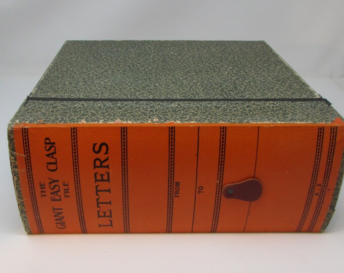 Antique File Box Organizer Box Vintage File Box Storage Letter Box