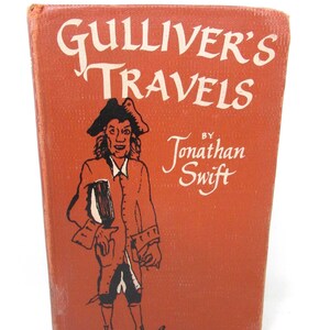 Vintage Classic Book - Gullivers Travels by Jonathan Swift 1948 Library edition Great Graphics Illustrated