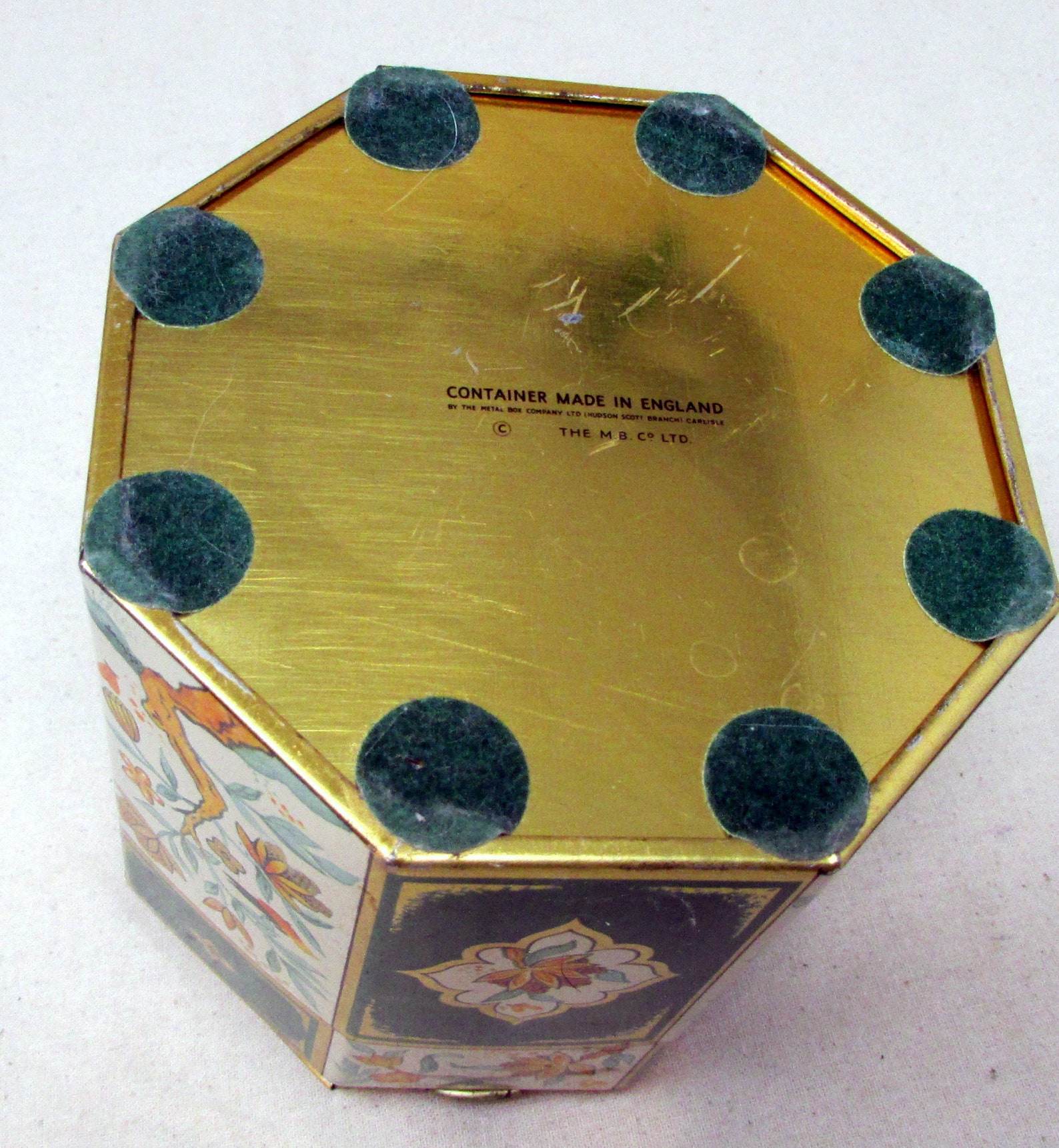 Vintage Caja de estaño con tapa con bisagras Metal Box Company | Etsy