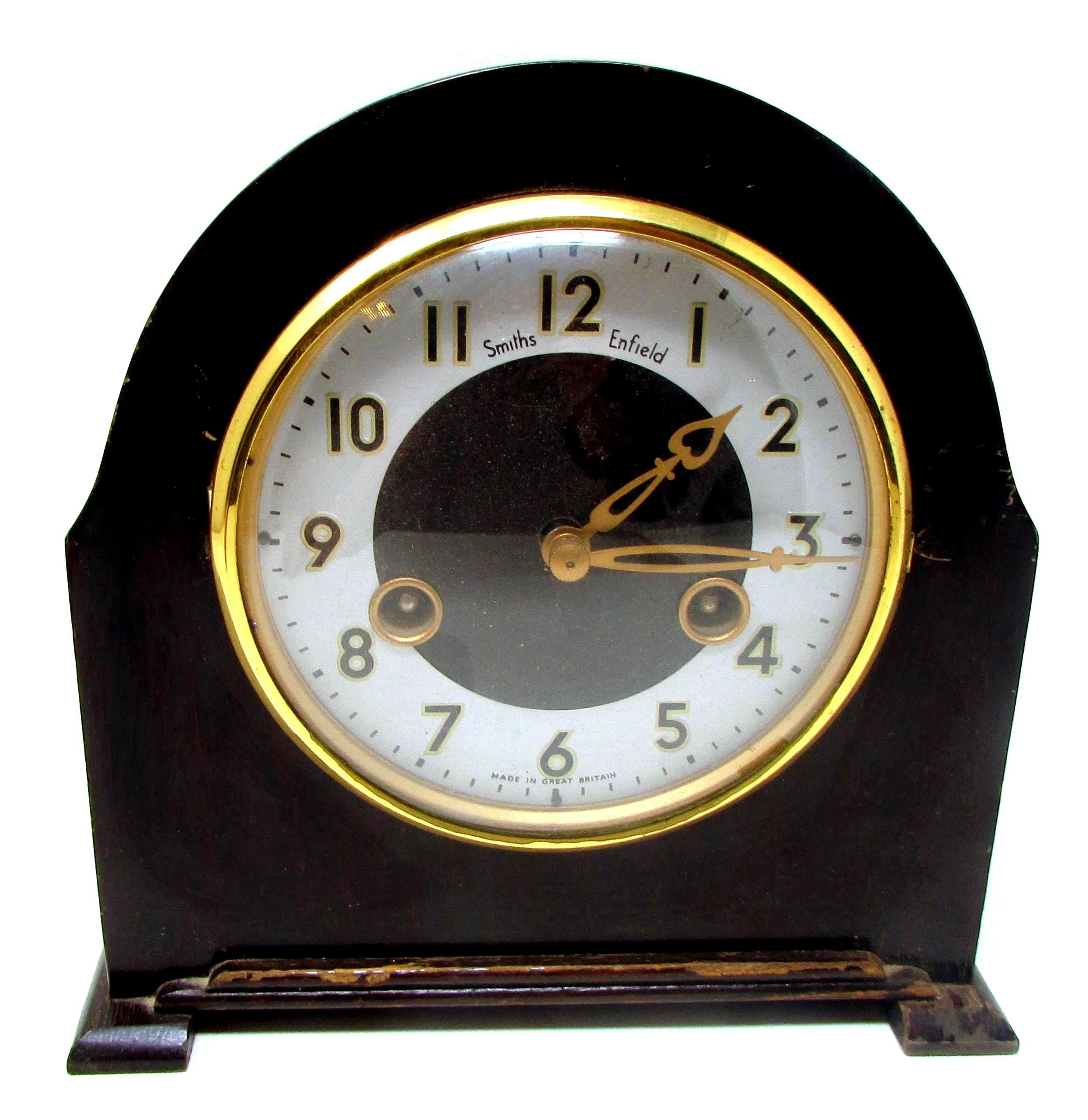 Vintage Smiths Enfield Mantel Clock – Mid-century British Wind-up