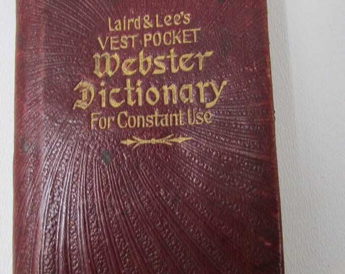 Vintage Pocket Dictionary laird & Lee's ster Vest Pocket Dictionary