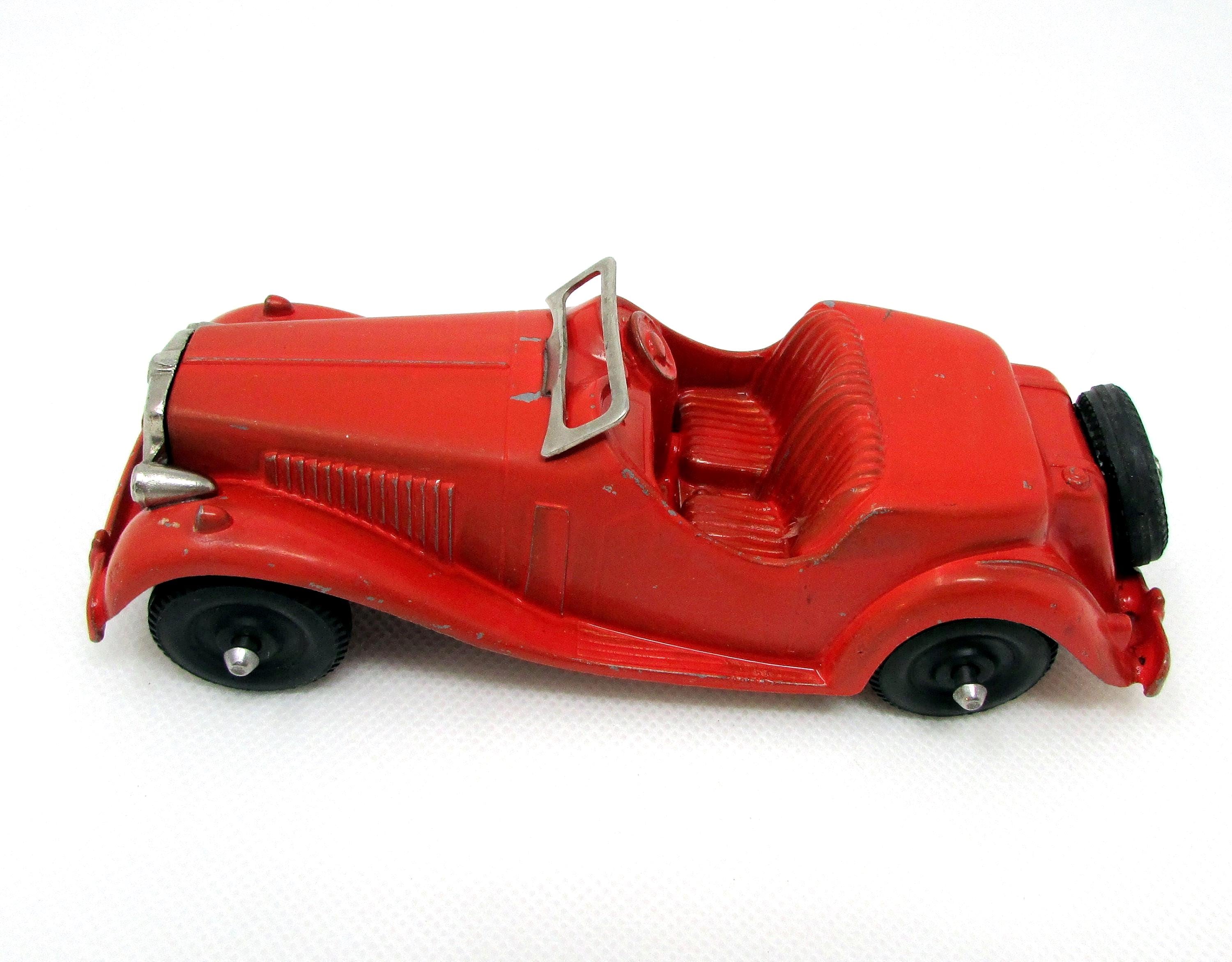 Vintage Toy Car 1950s Hubley Kiddie Toy Car MG Red Convertible USA