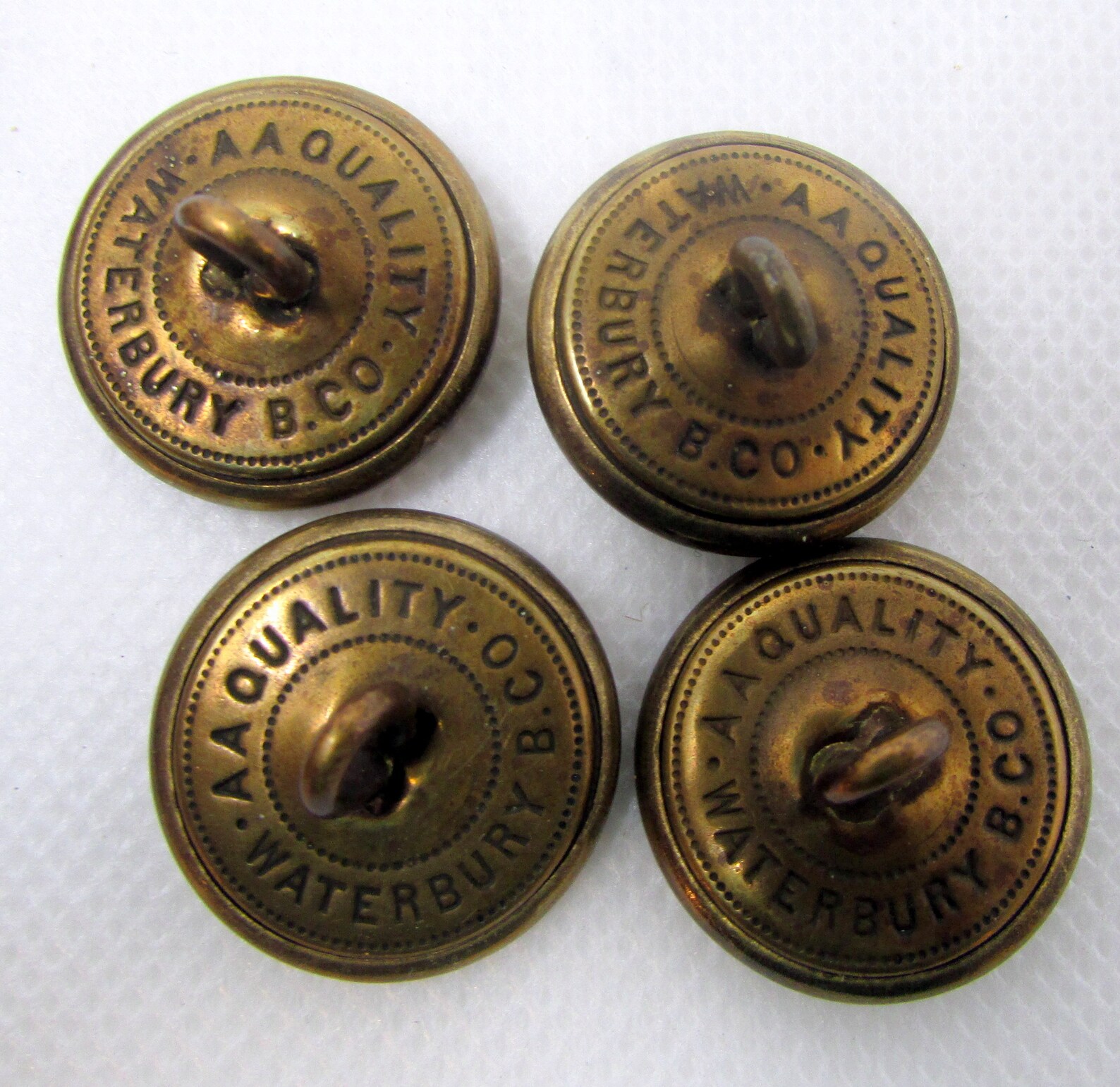 Vintage Military Brass Buttons 4 Buttons Waterbury Button Co Etsy