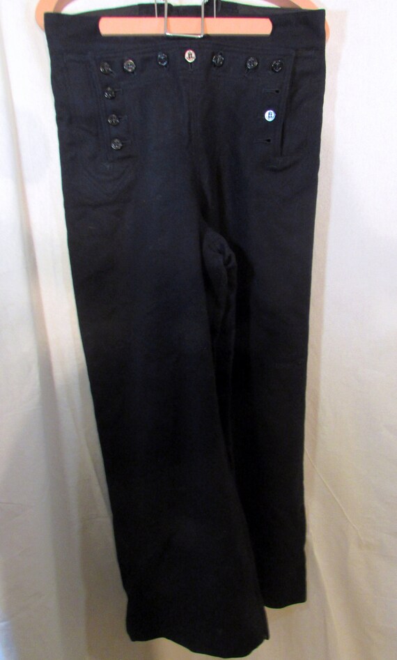 Vintage WWII Navy Sailor uniform bell bottom Navy Blu… Gem