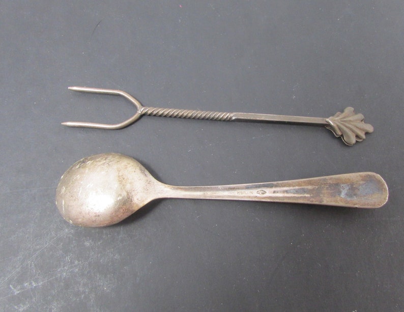 Antique Sterling Silver Baby Spoon and Silverplate Twisted Etsy