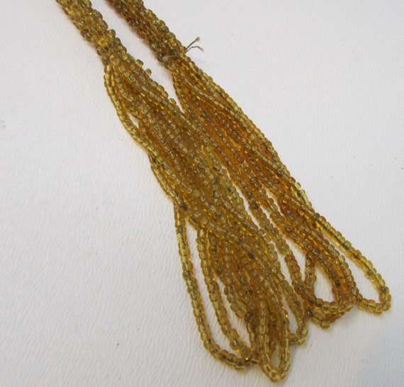 Vintage 1920's Gold Beaded Tassel Necklace Flappe… - image 2