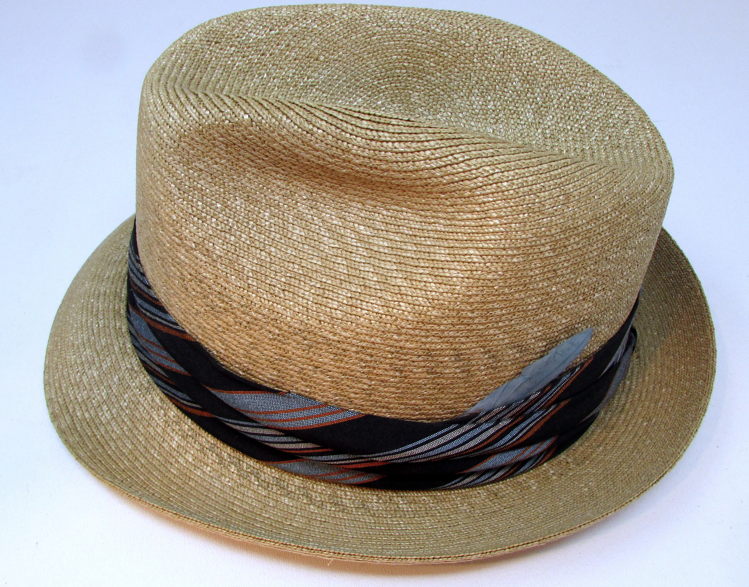 Vintage Cavanagh Hats of New York Straw Boater Hat Mens Size