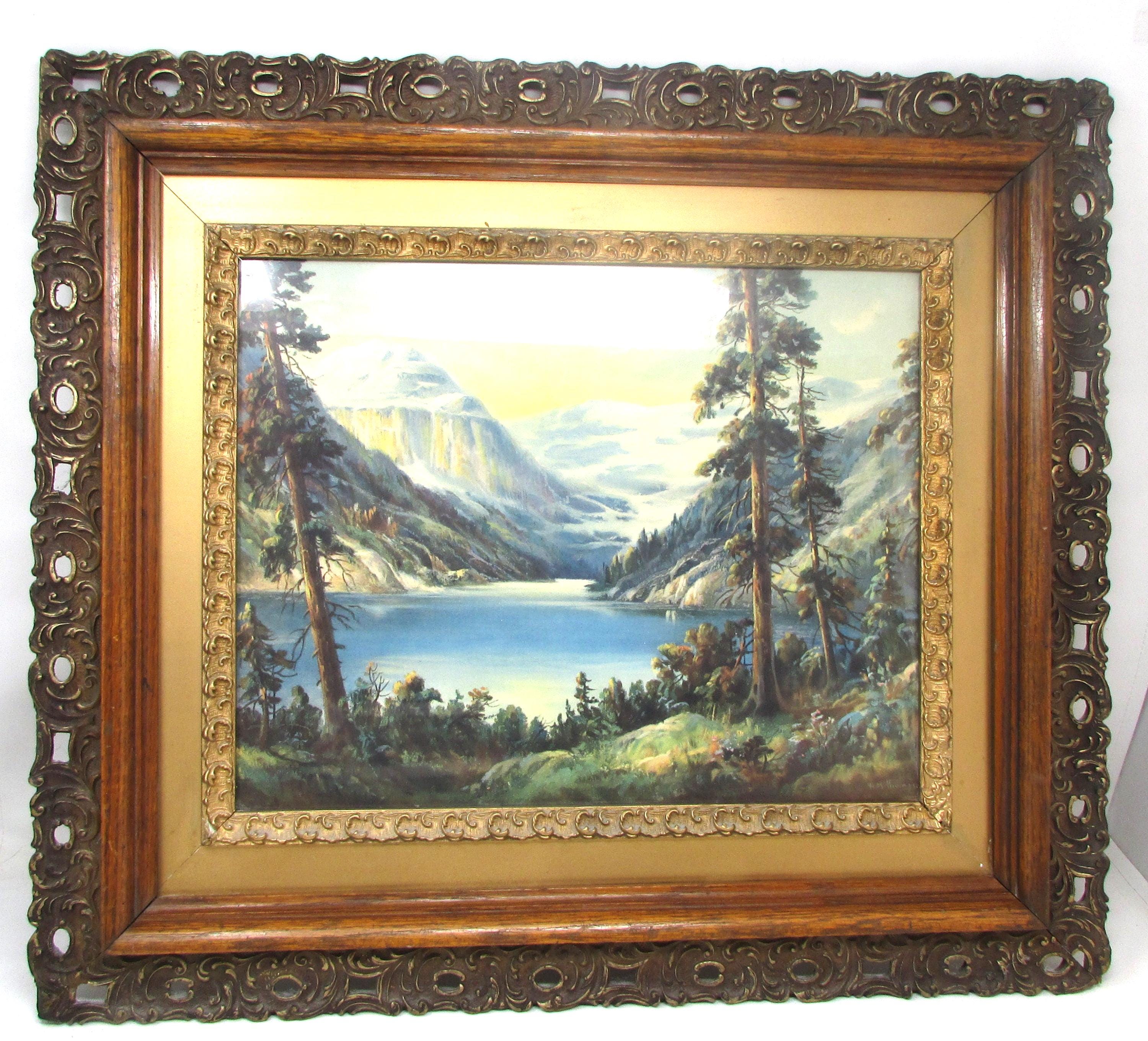 油彩画　『 Lake Louise』 Lake Louise — Yong Hong Zhong Watercolor