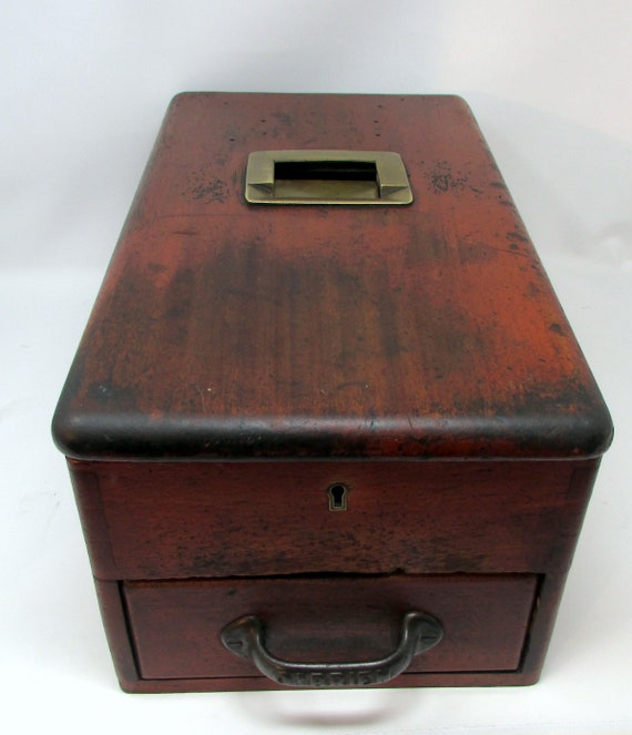 Antique Cash Drawer Obriens Self Closing Till Wooden Etsy