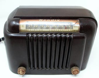 Radio de válvulas Bendix antigua – Carcasa de baquelita de la década de 1940, Aviation Corp Works