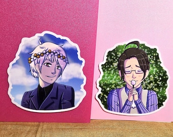 APH Hetalia Prussia & Austria | Dandelion Fields | Glossy 3-Inch Vinyl Sticker