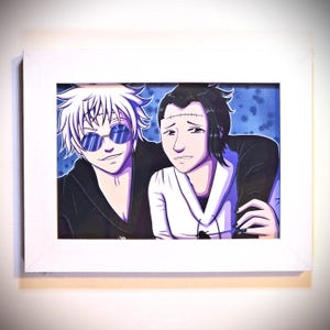 JJK Jujutsu Kaisen Satosugu Satoru Gojo & Suguru Geto | Two Bros Chillin' | Glossy 5x7/8.5x11 Art Print/Poster