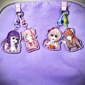 DDLC Sayori, Yuri, Natsuki, & Monika | Disc. Lit Club Girls | 2.5-Inch Acrylic Keychain/Charm