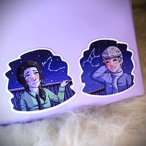 APH Hetalia China & Russia | Stargazers | Glossy 3-Inch Vinyl Sticker