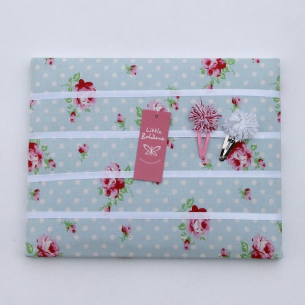 Tableau accroche-barrettes tissu vintage 'Emilie'